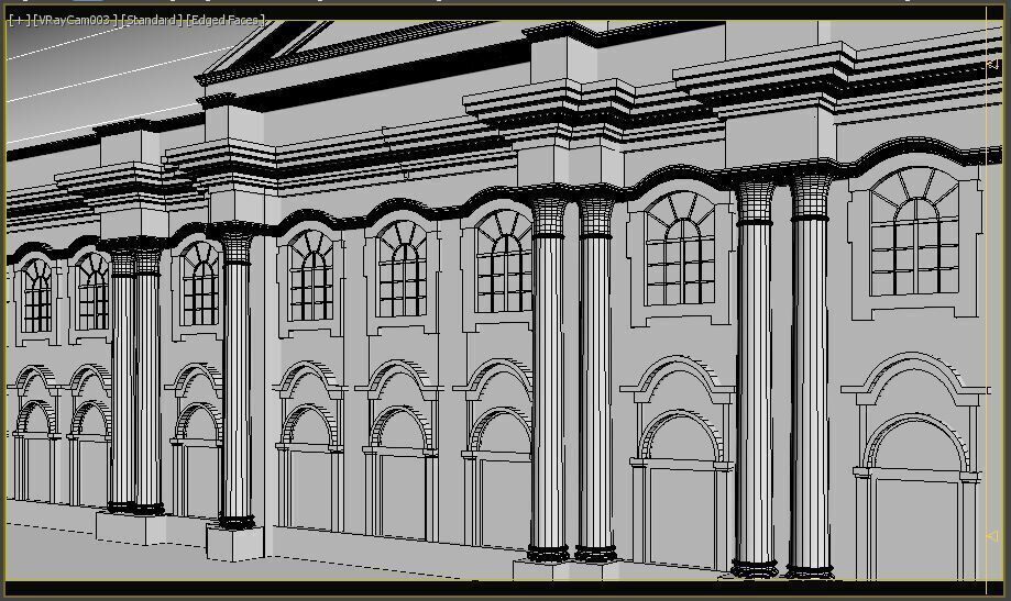 English Facade 3D model_10