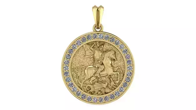 Saint George Pendant 3D print model