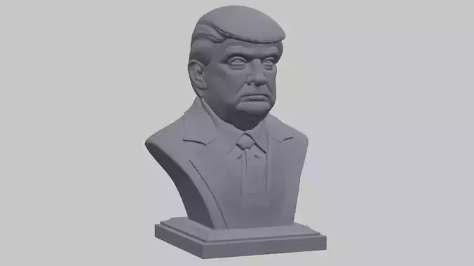 Donald Trump Bust USA president face