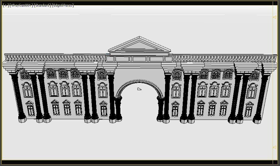 English Facade 3D model_11
