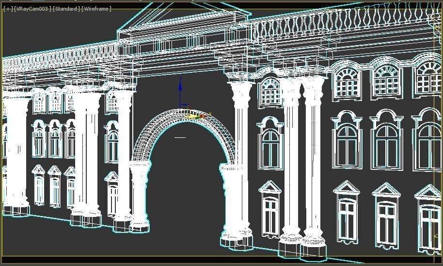 English Facade 3D model_14