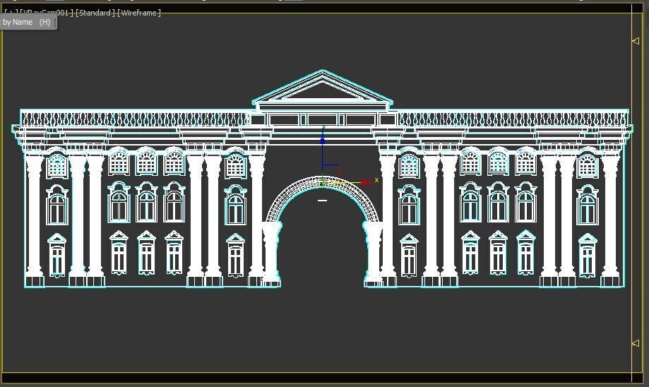 English Facade 3D model_12