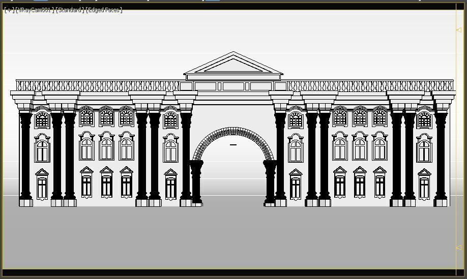 English Facade 3D model_8