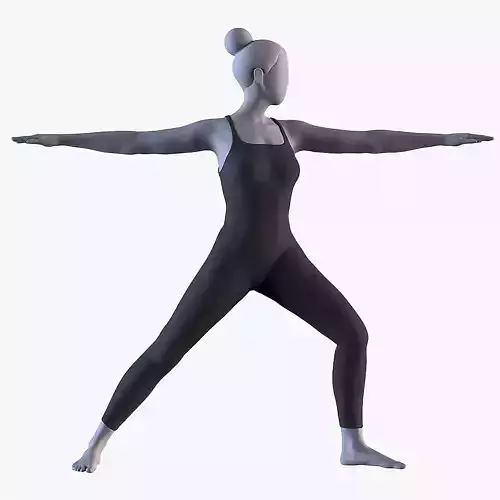 Warrior II - Yoga Essence 3D print model
