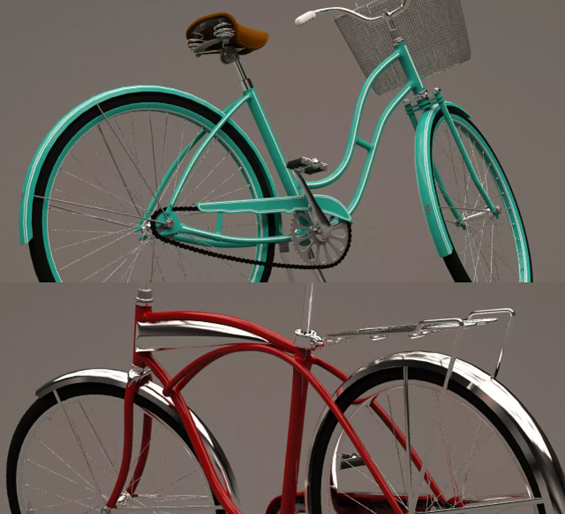 Retro bikes 3D model_1