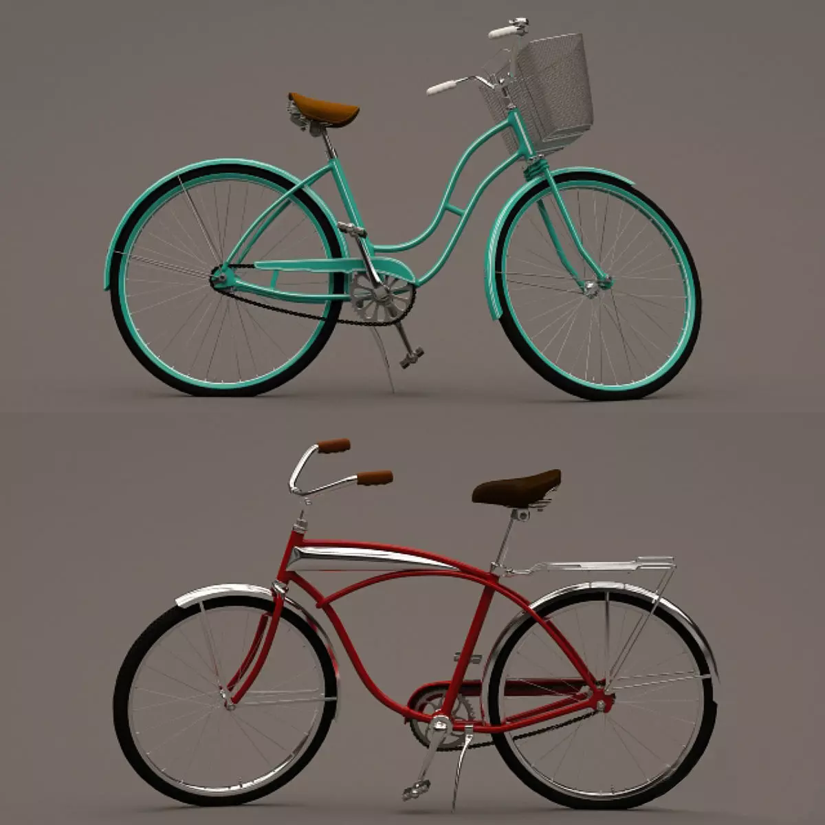 Retro bikes 3D model_0
