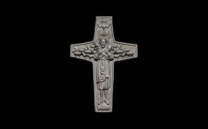 Cross of Pope Francis Pendant 3D print model
