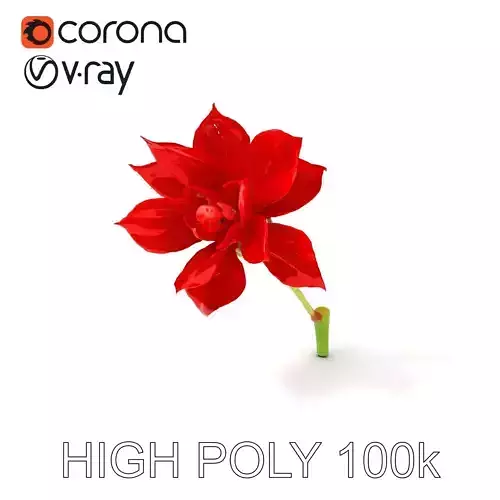 Red Flower Model Pack with Realistic Textures