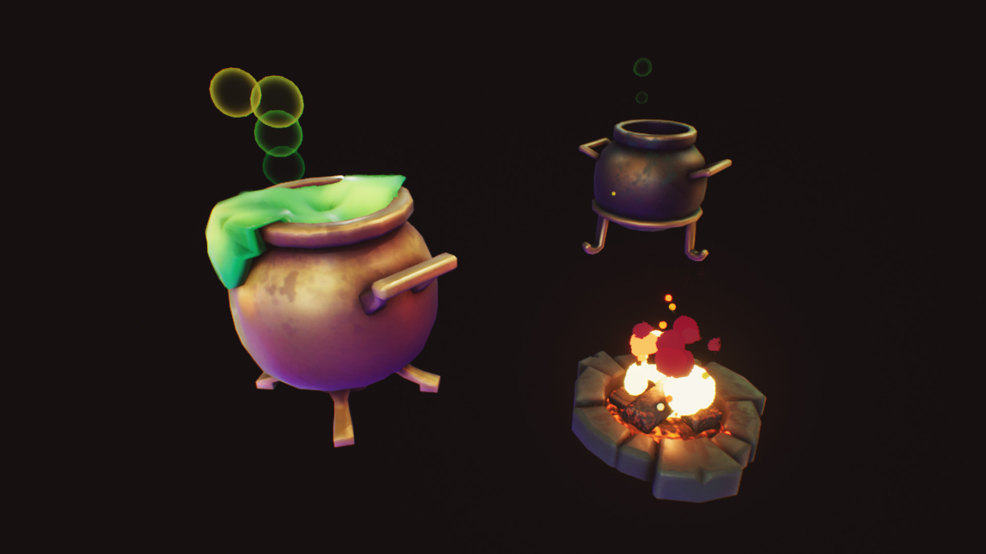 Stylized  Halloween  Pack 01 Low-poly 3D model_9