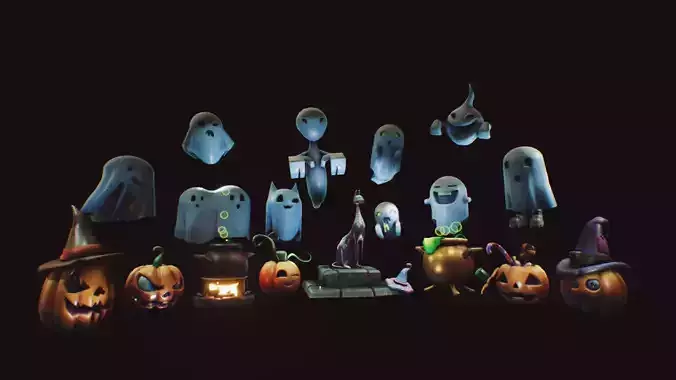 Stylized  Halloween  Pack 01