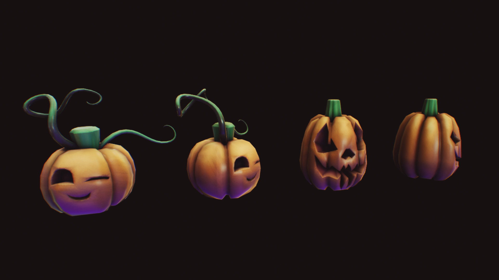 Stylized  Halloween  Pack 01 Low-poly 3D model_5