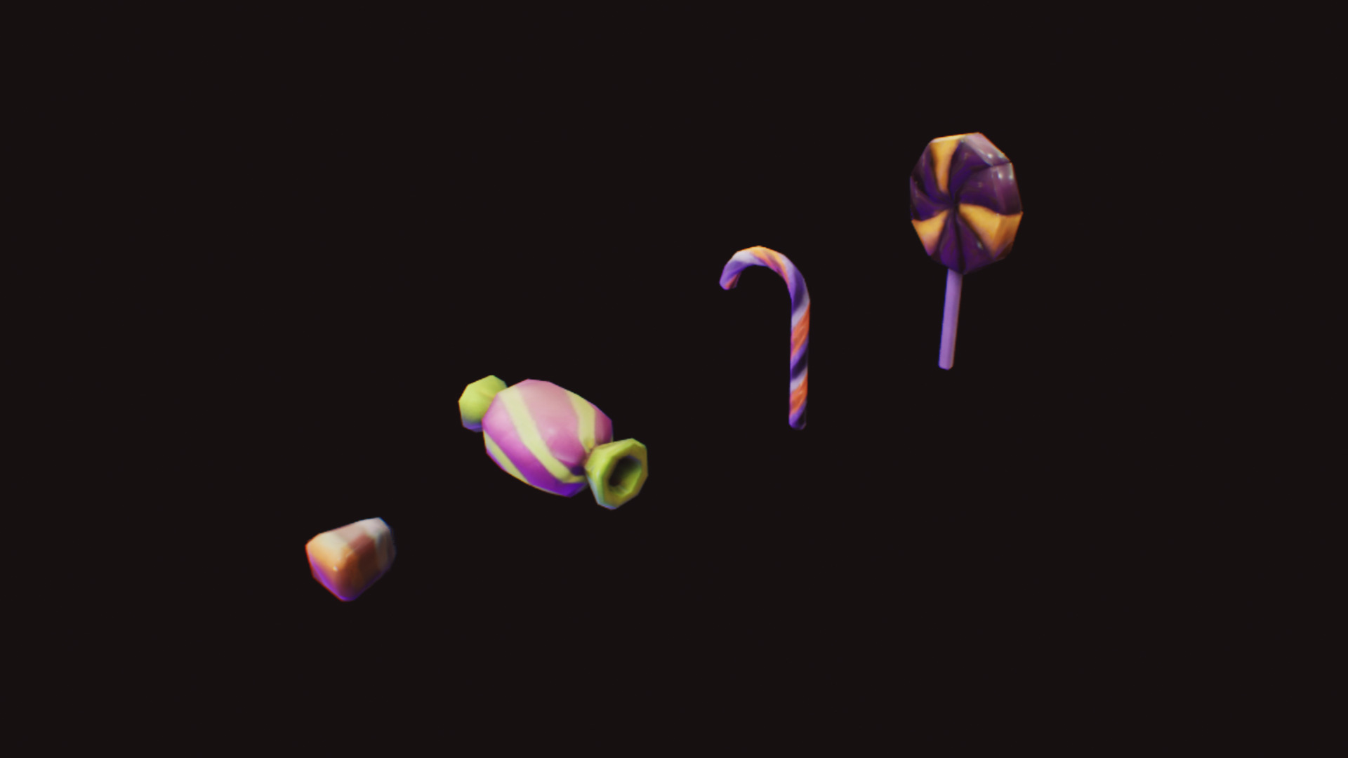 Stylized  Halloween  Pack 01 Low-poly 3D model_7