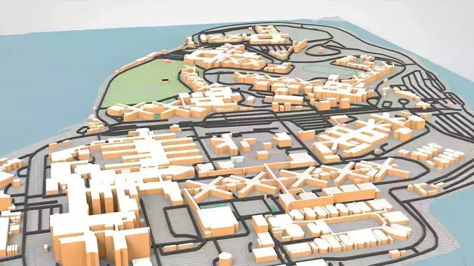 Rikers Island NY USA 3D model