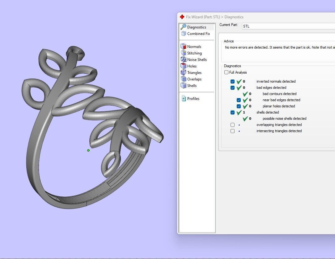 Olive leaf ring 3D print model_1