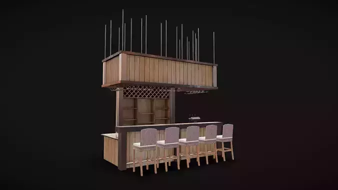 Bar Pack 02 Low-poly 3D model