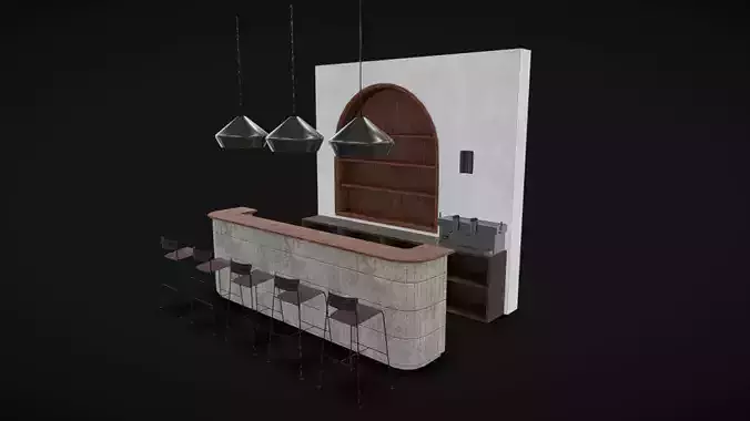 Bar Pack 03 Low-poly 3D model