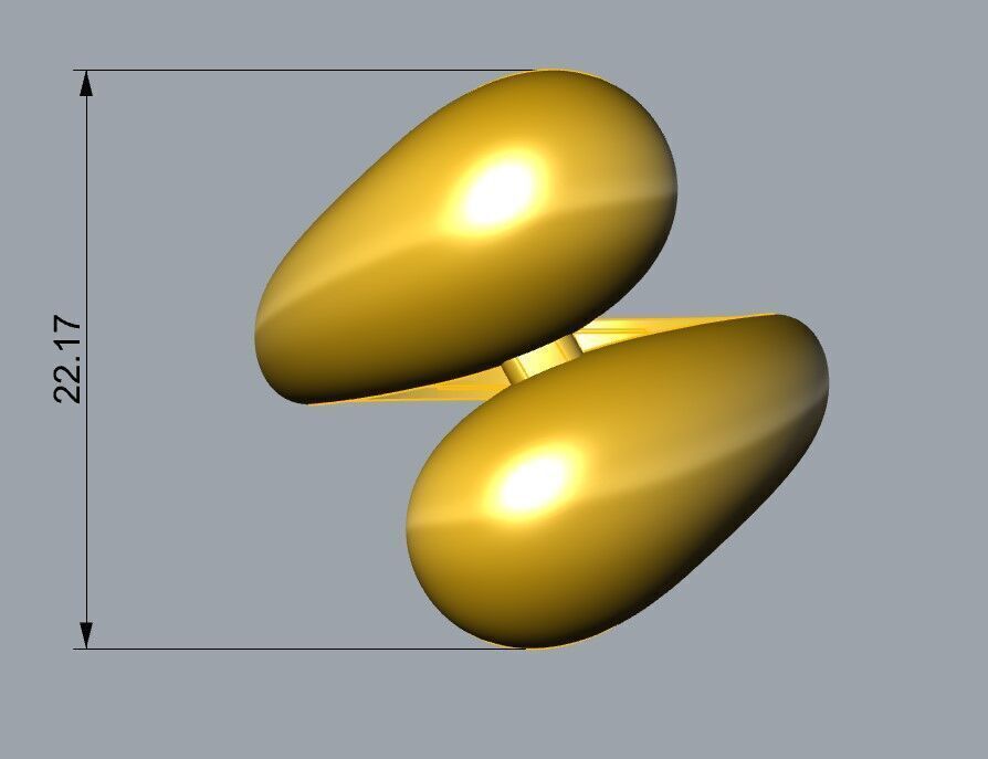 Drop ring 3D print model_2