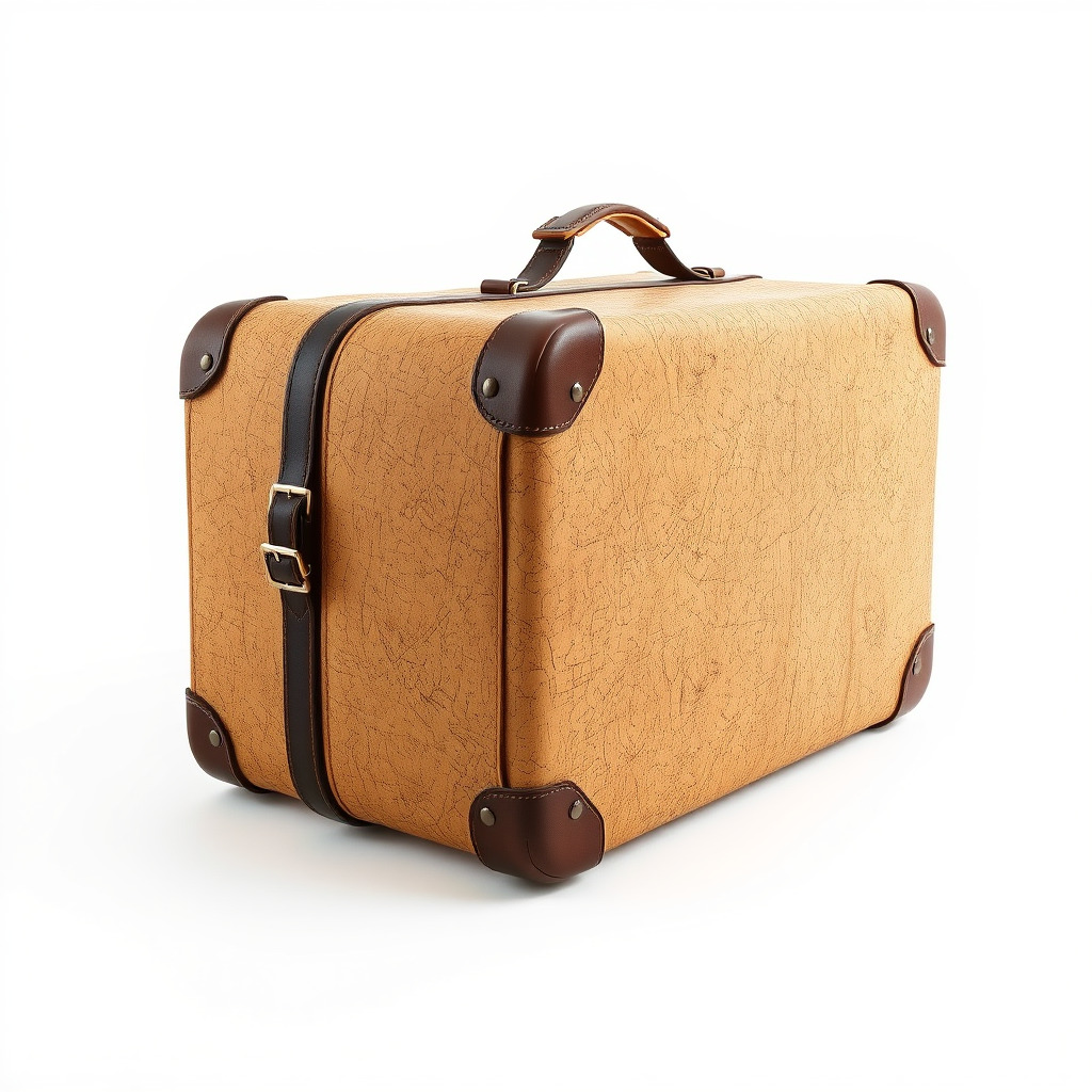 Vintage Leather Suitcase Model Pack for Rendering and Games Low-poly 3D model_4