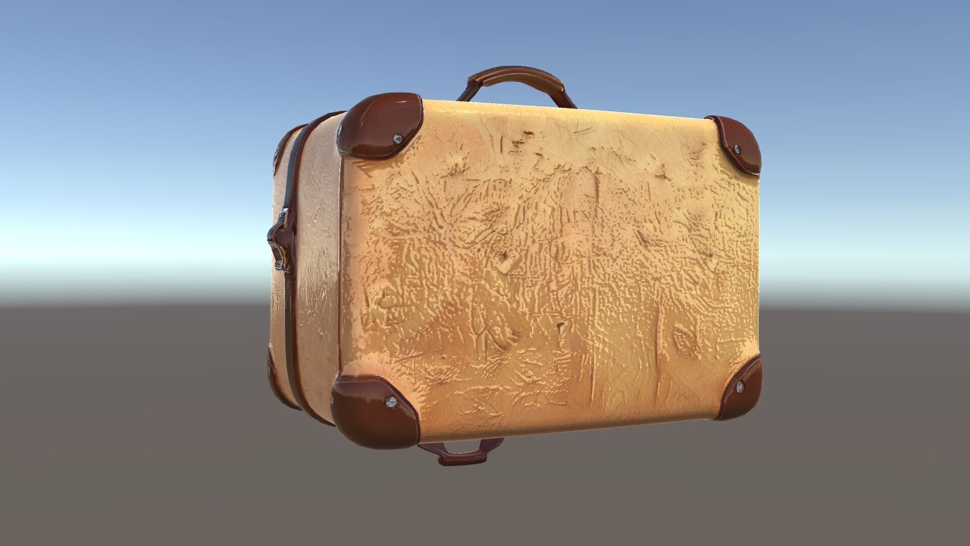 Vintage Leather Suitcase Model Pack for Rendering and Games Low-poly 3D model_9