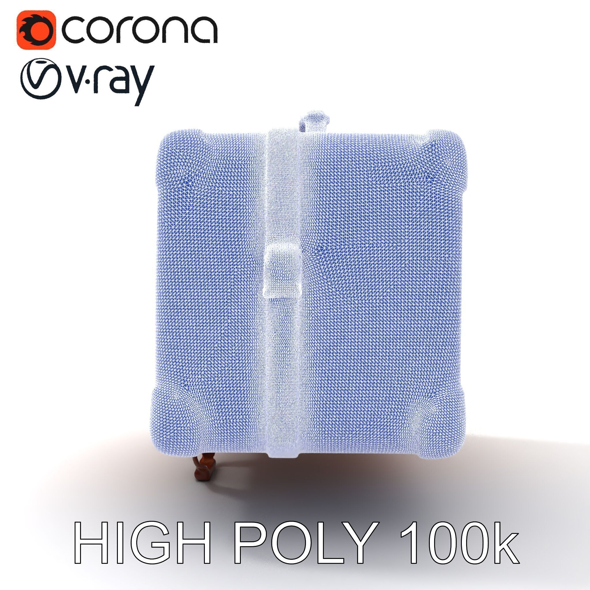 Vintage Leather Suitcase Model Pack for Rendering and Games Low-poly 3D model_14