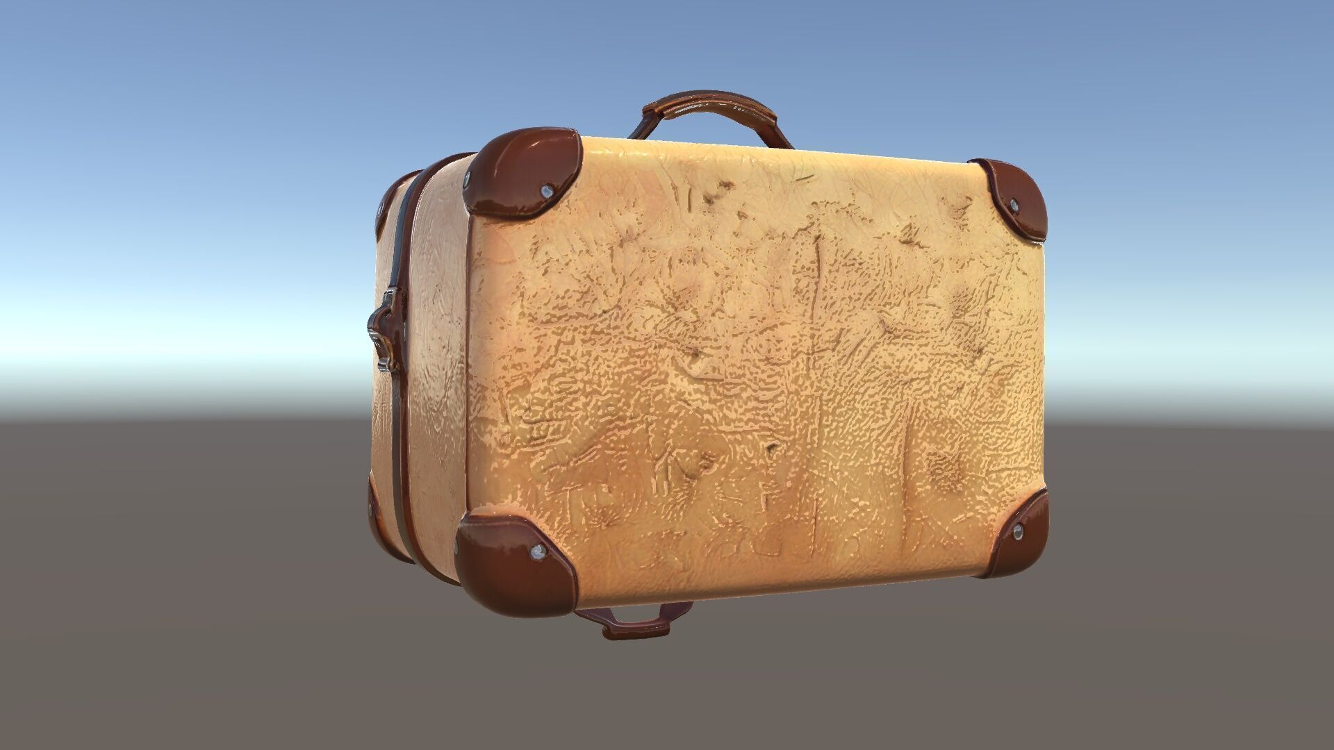 Vintage Leather Suitcase Model Pack for Rendering and Games Low-poly 3D model_5