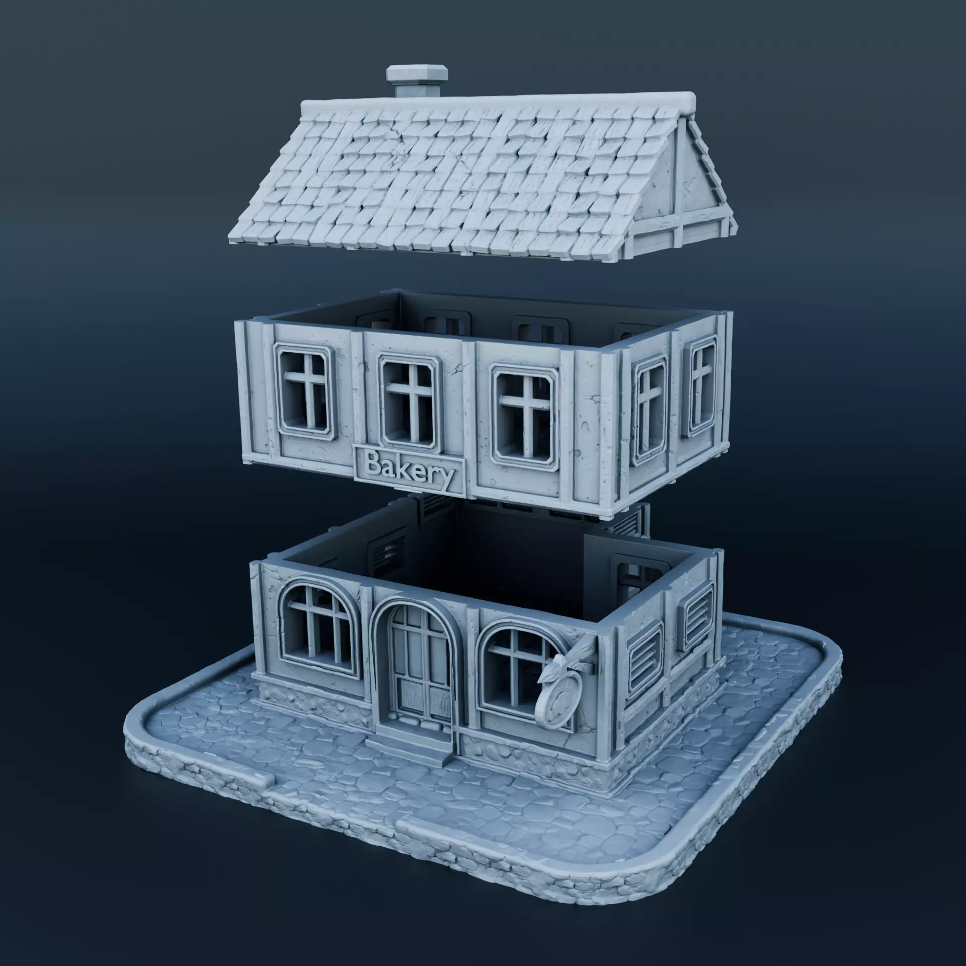 Medieval house 3D print model
