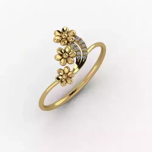 Women Solitaire Ring 3dm stl 