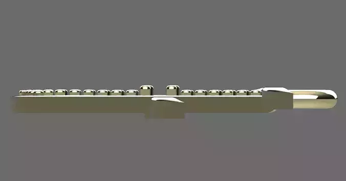 Alphabet Pendant - Letter E- Diamond-Studded 3D Model - P-15