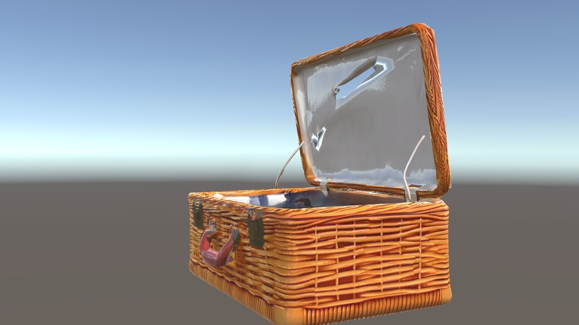 Wicker Picnic Basket Model Pack with Cloth Insert Low-poly 3D model_28