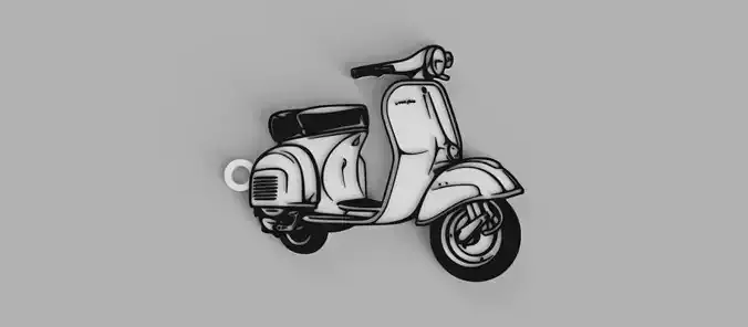 Moto Vespa Logo  key ring - pendant - earring