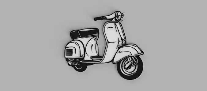 Moto Vespa Logo Wall Picture