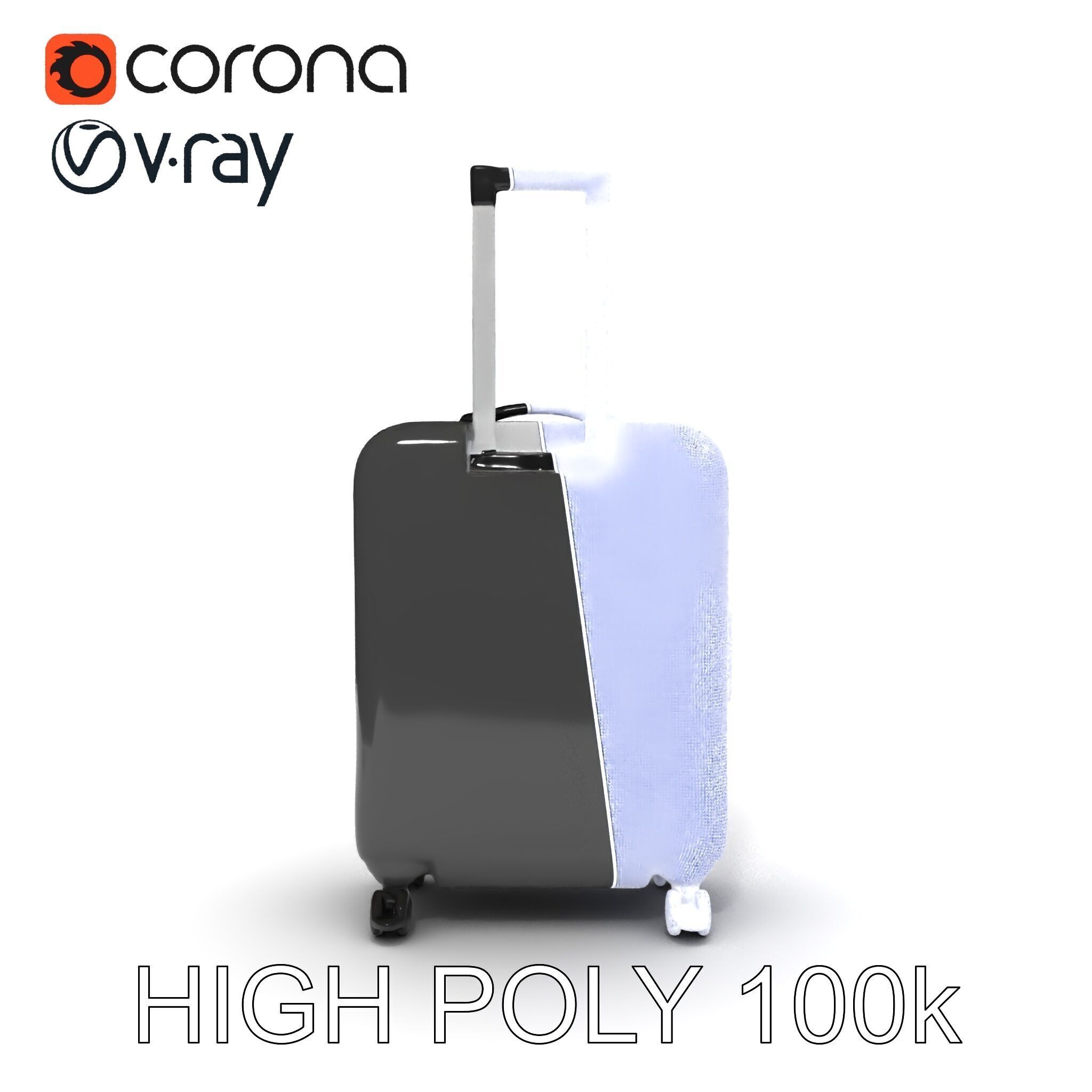 Modern Suitcase D Model Pack Low-poly 3D model_32