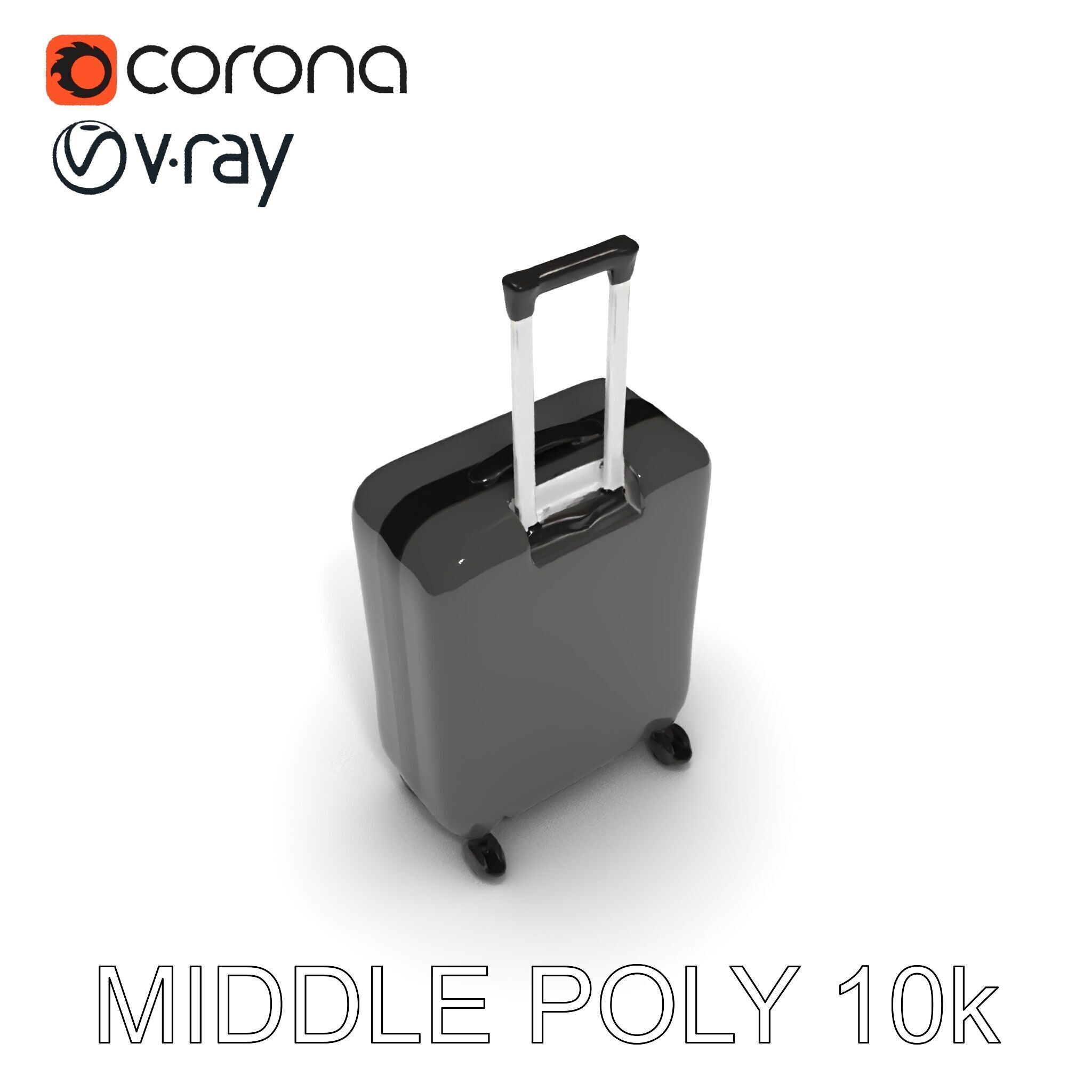 Modern Suitcase D Model Pack Low-poly 3D model_9