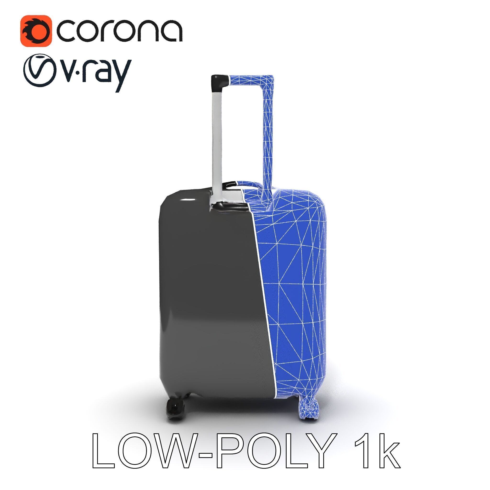 Modern Suitcase D Model Pack Low-poly 3D model_7