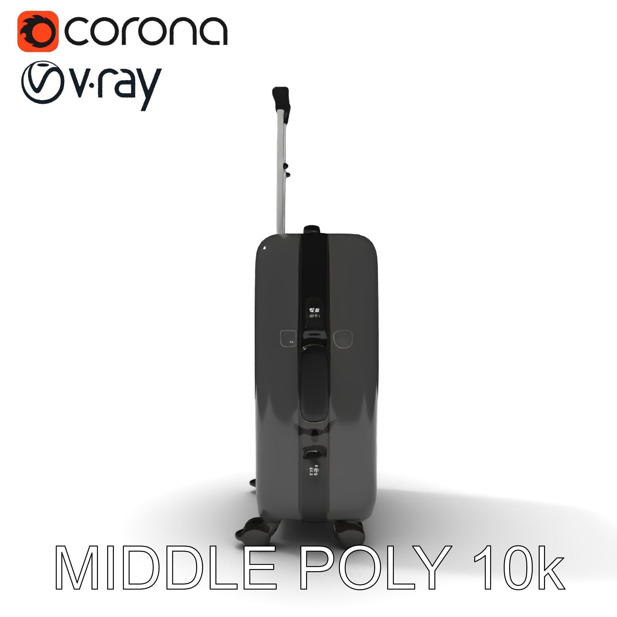 Modern Suitcase D Model Pack Low-poly 3D model_6