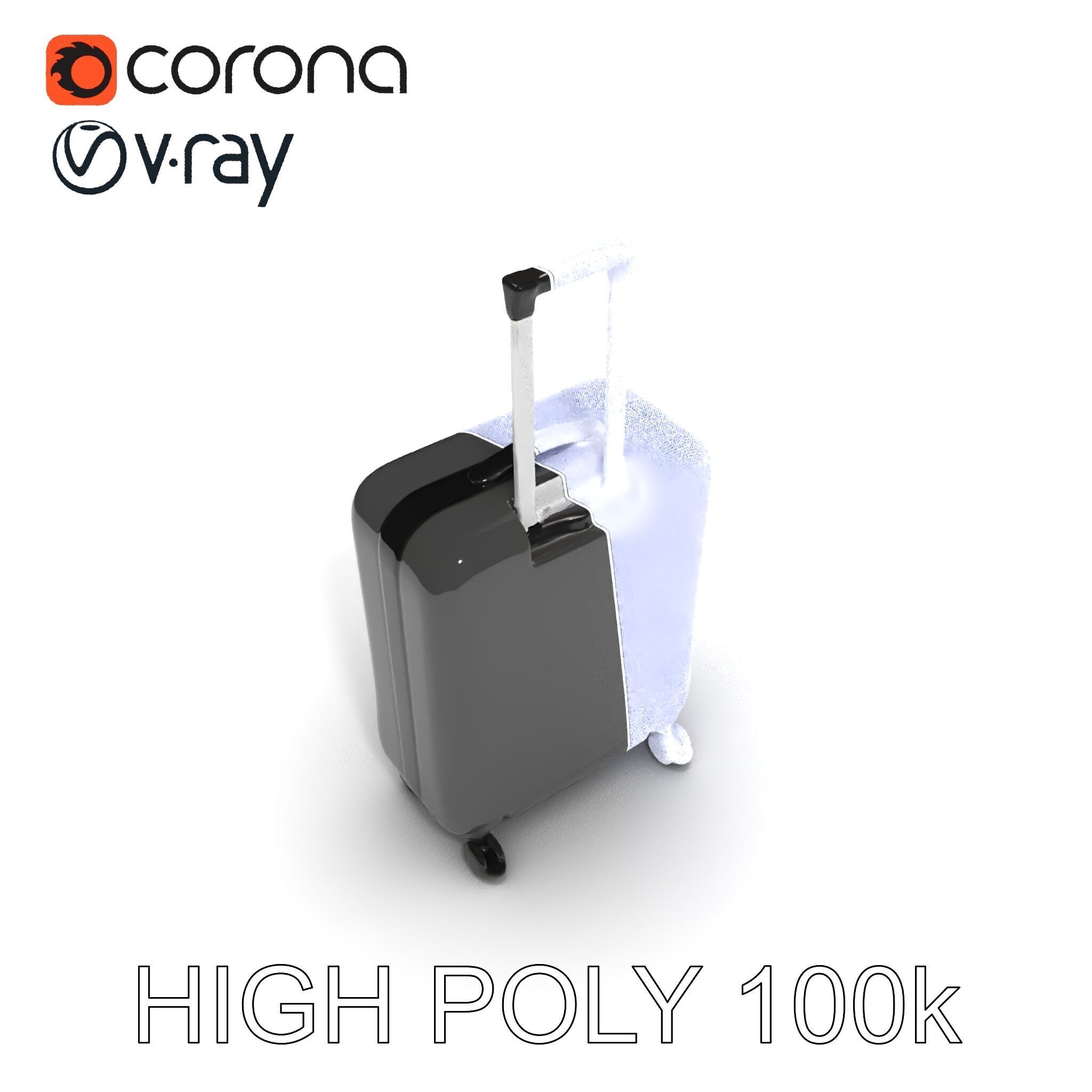 Modern Suitcase D Model Pack Low-poly 3D model_11