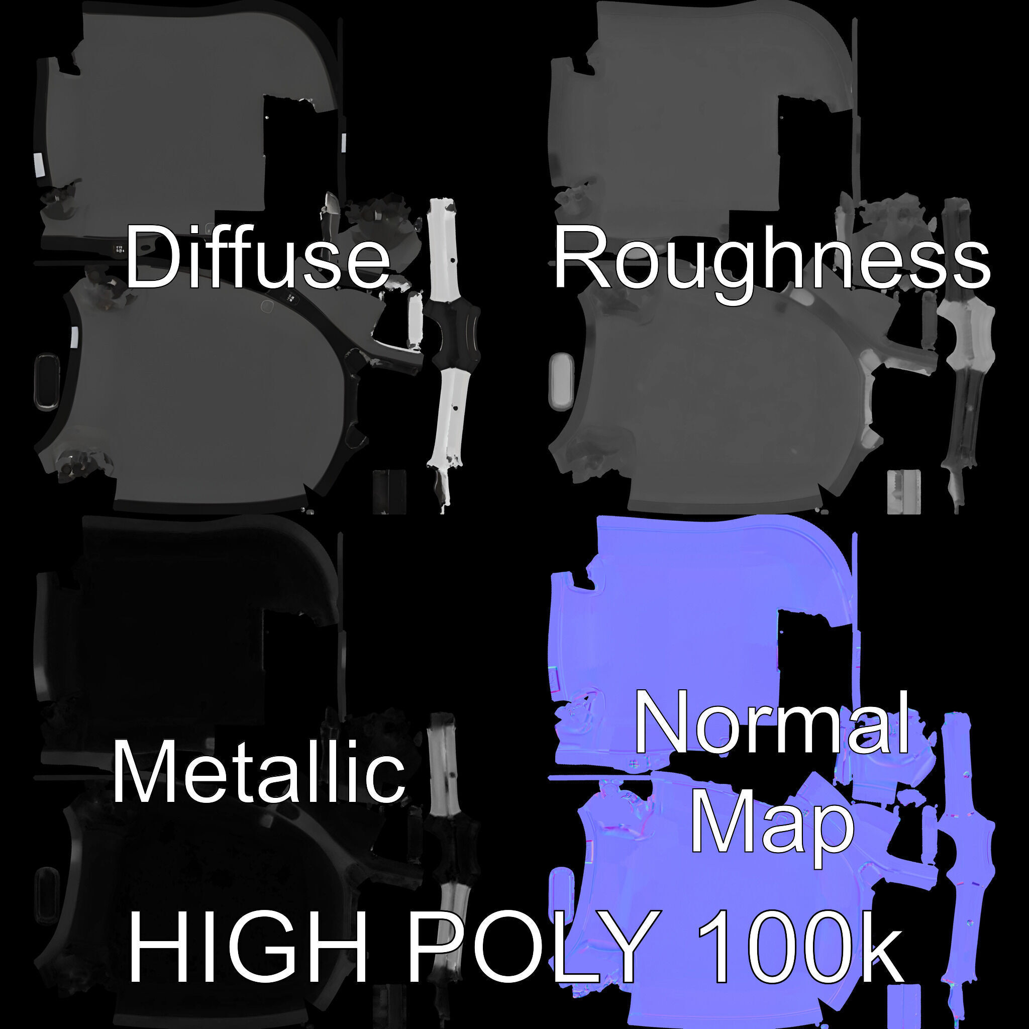 Modern Suitcase D Model Pack Low-poly 3D model_2