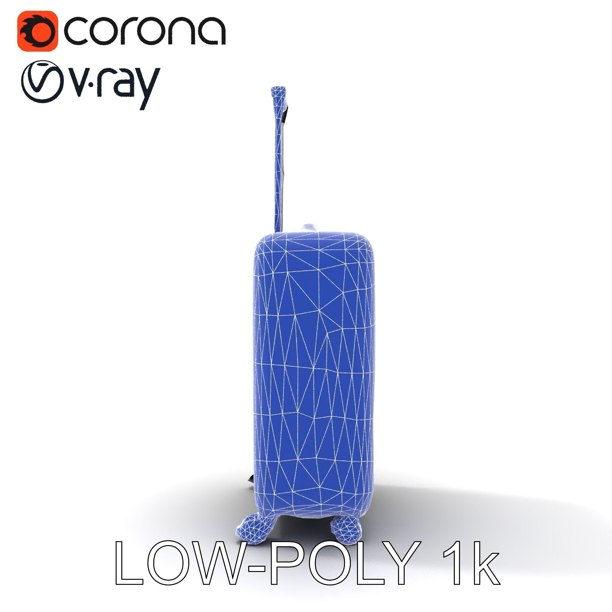 Modern Suitcase D Model Pack Low-poly 3D model_20
