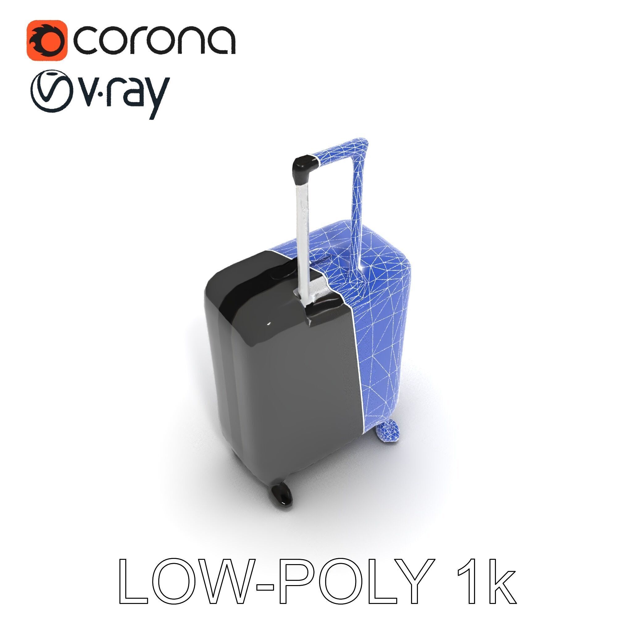 Modern Suitcase D Model Pack Low-poly 3D model_10