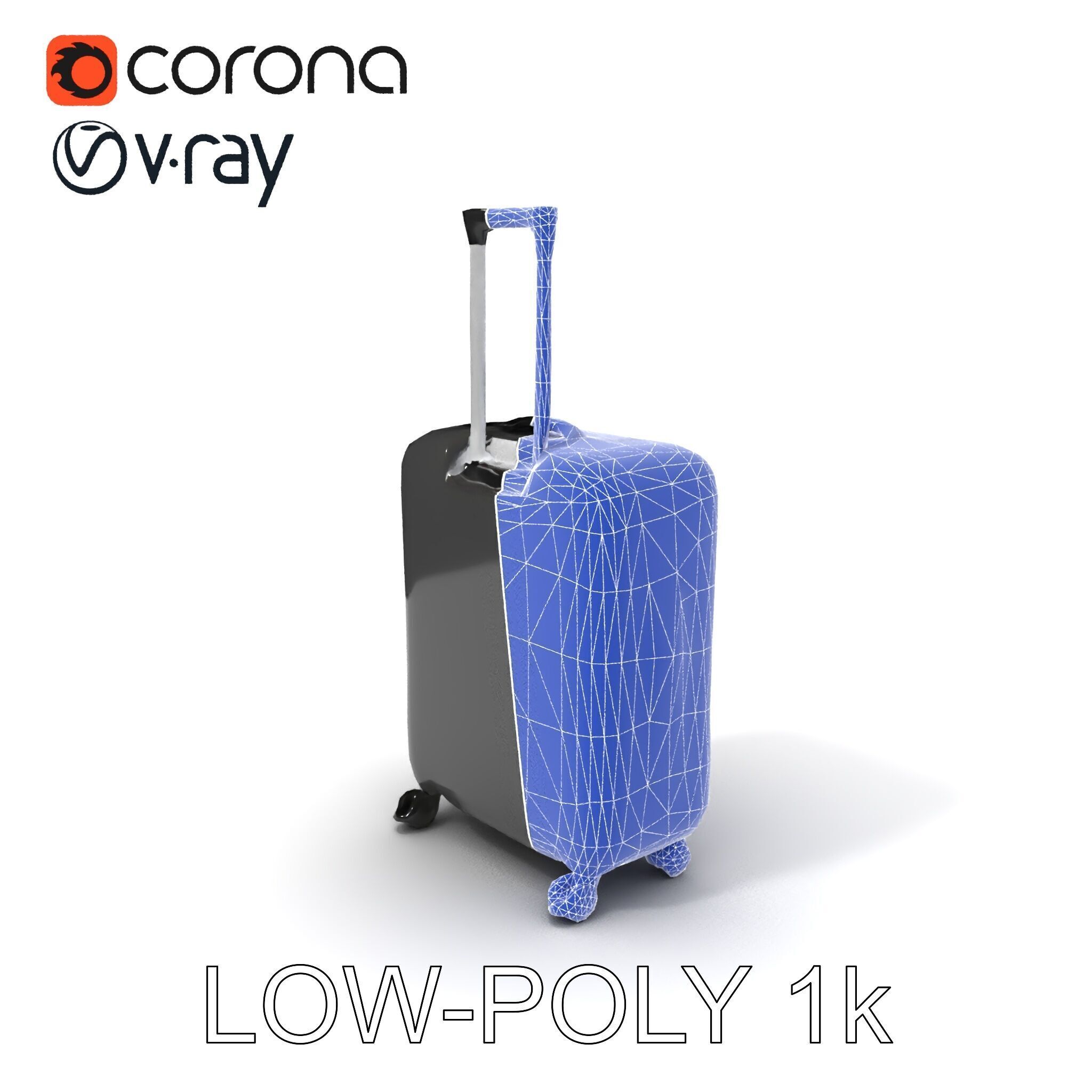 Modern Suitcase D Model Pack Low-poly 3D model_13