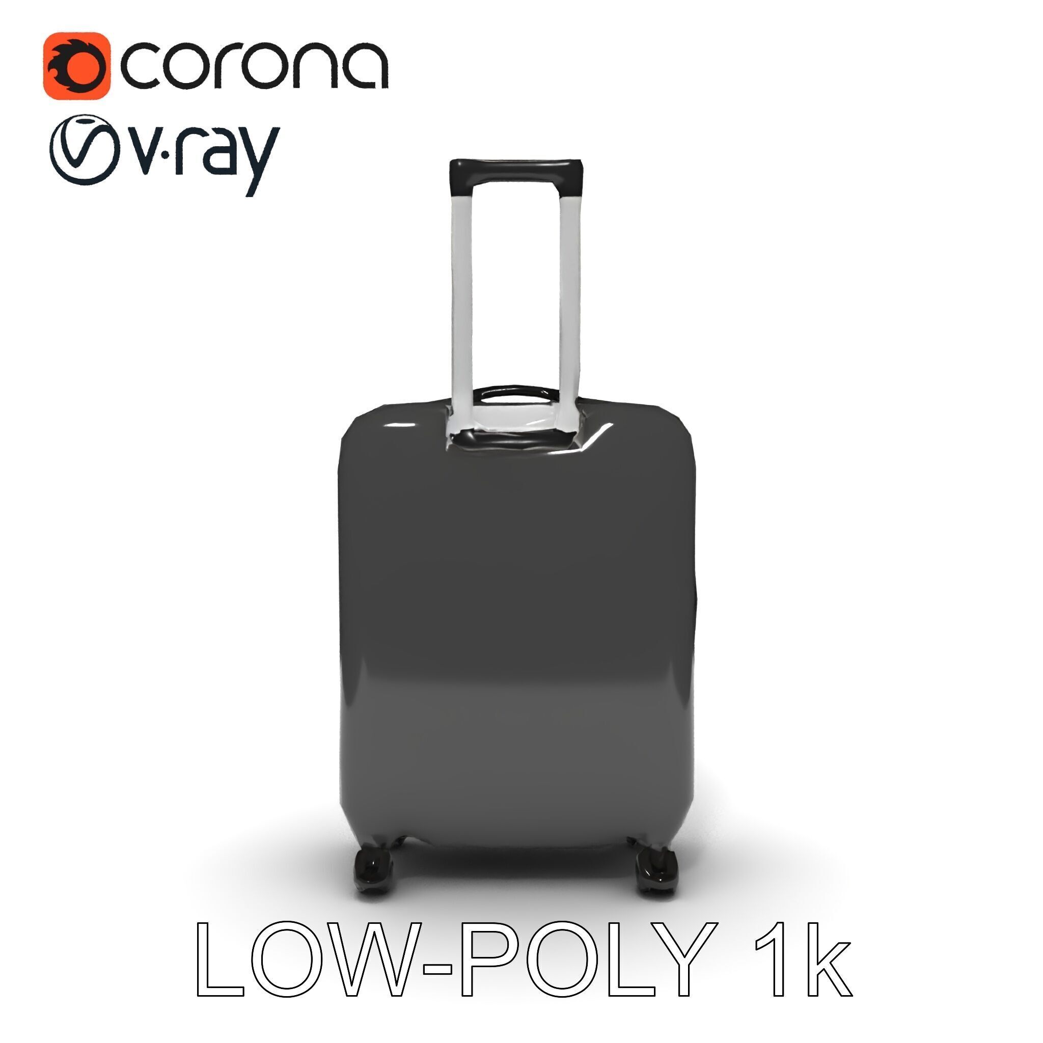 Modern Suitcase D Model Pack Low-poly 3D model_15