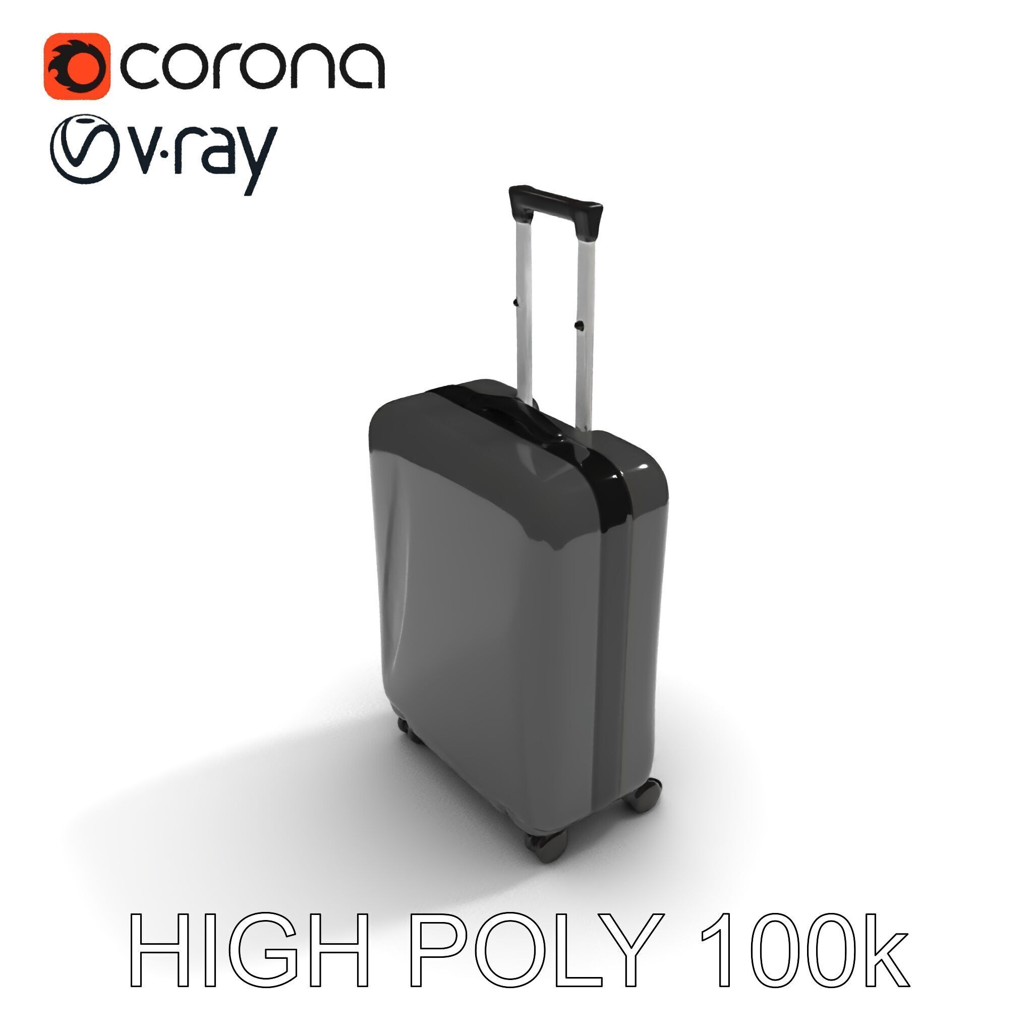 Modern Suitcase D Model Pack Low-poly 3D model_8
