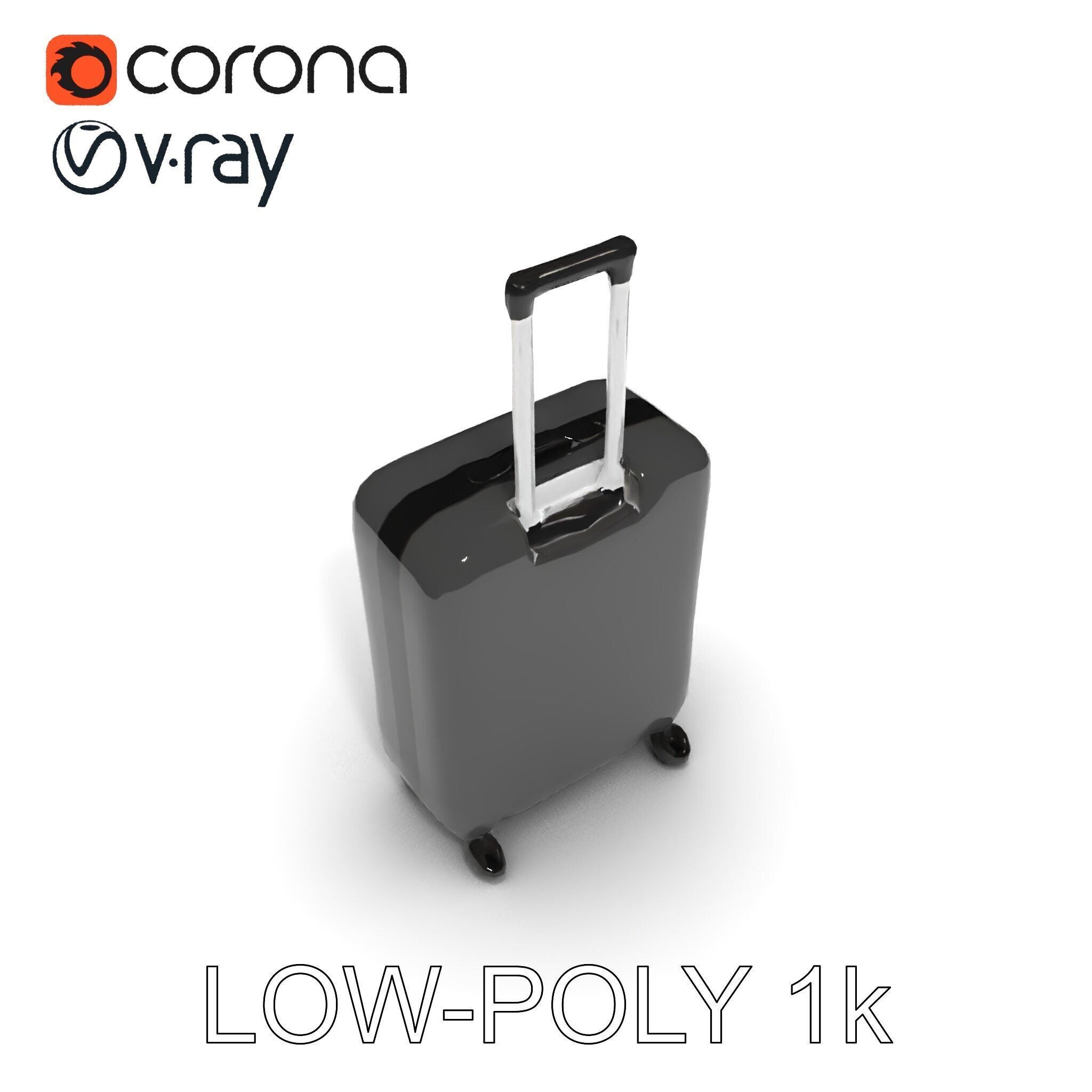 Modern Suitcase D Model Pack Low-poly 3D model_25