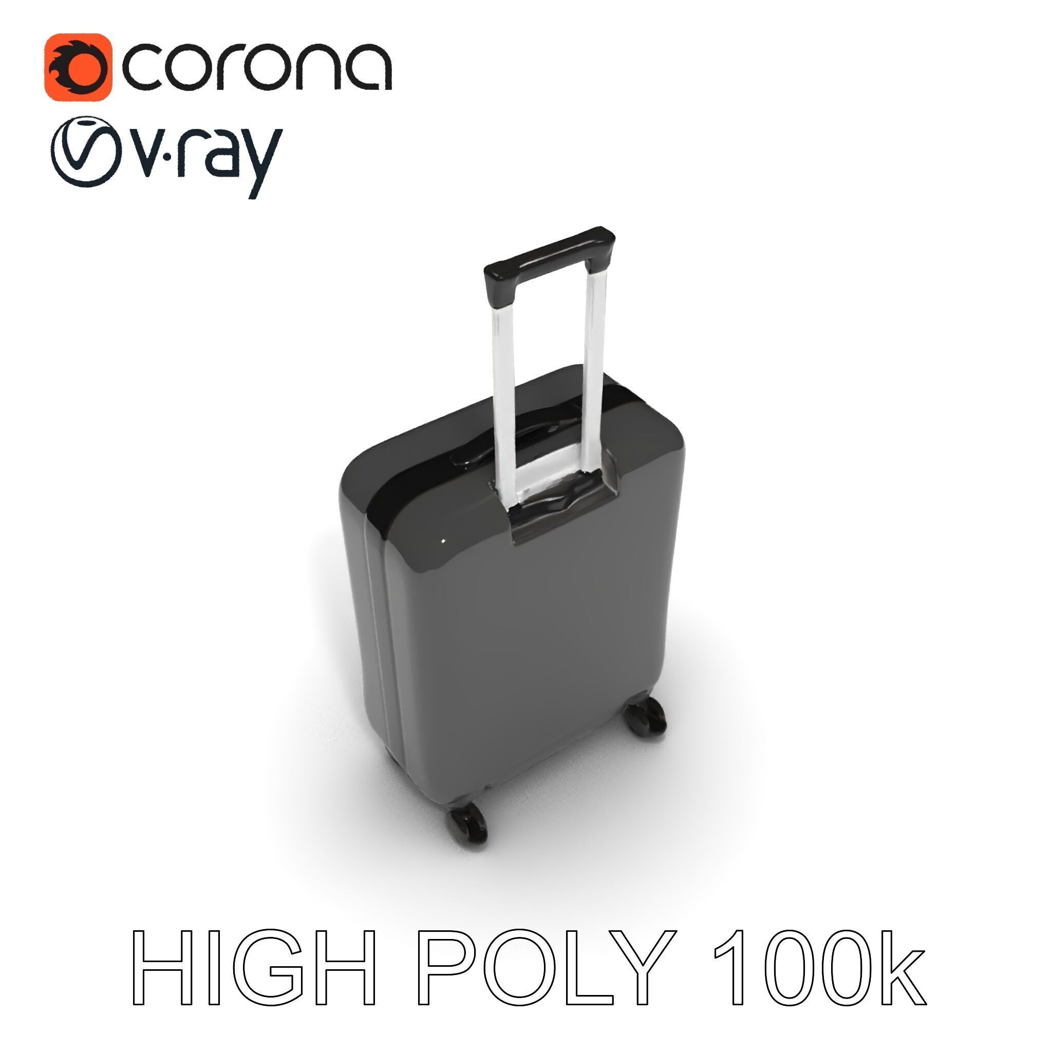 Modern Suitcase D Model Pack Low-poly 3D model_23