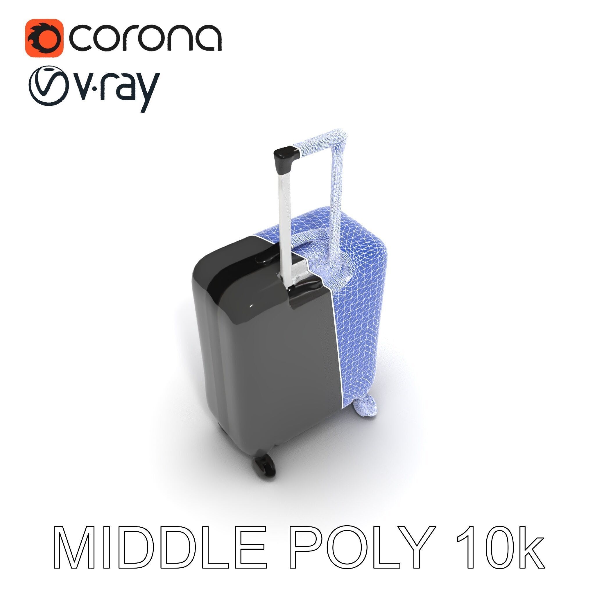Modern Suitcase D Model Pack Low-poly 3D model_14