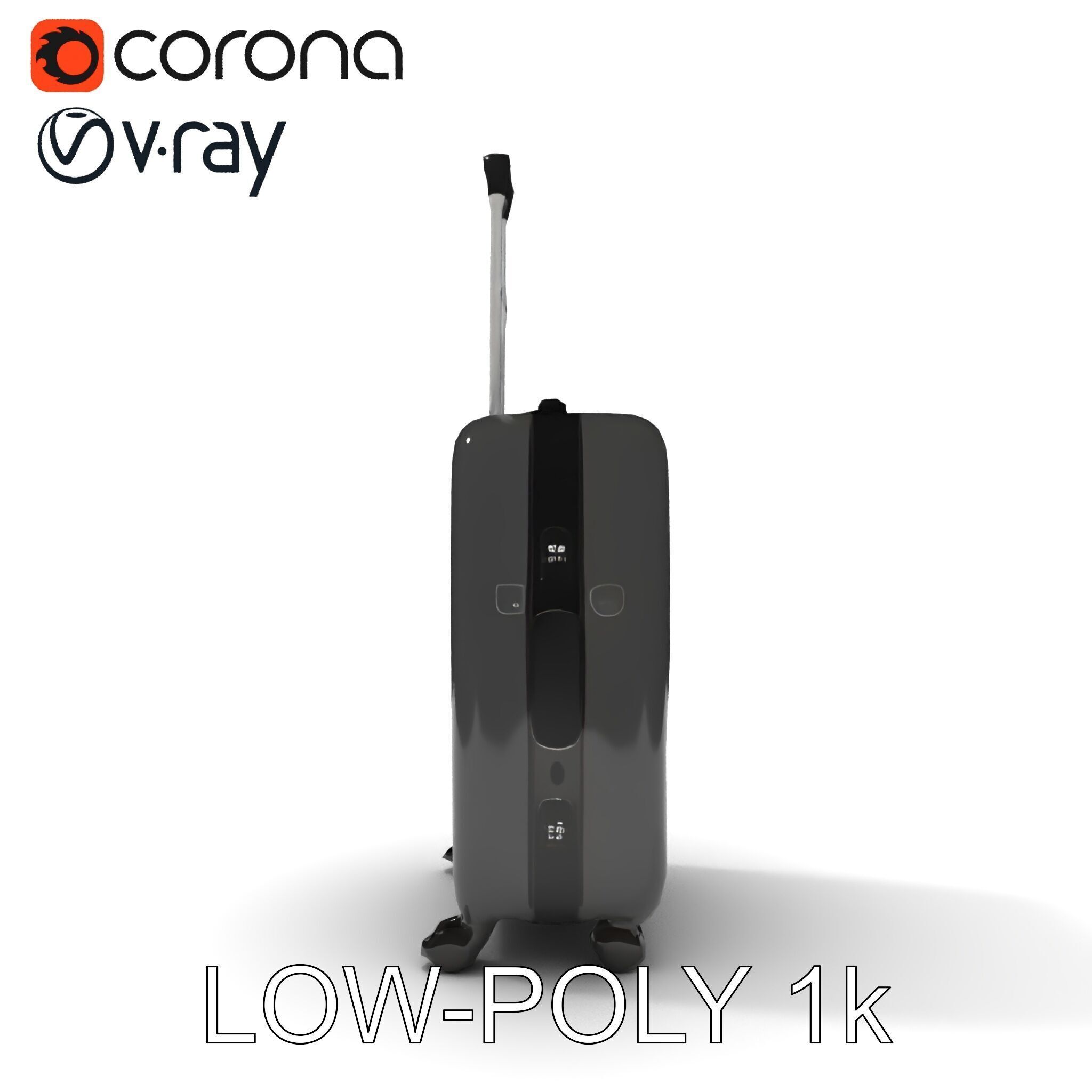 Modern Suitcase D Model Pack Low-poly 3D model_17