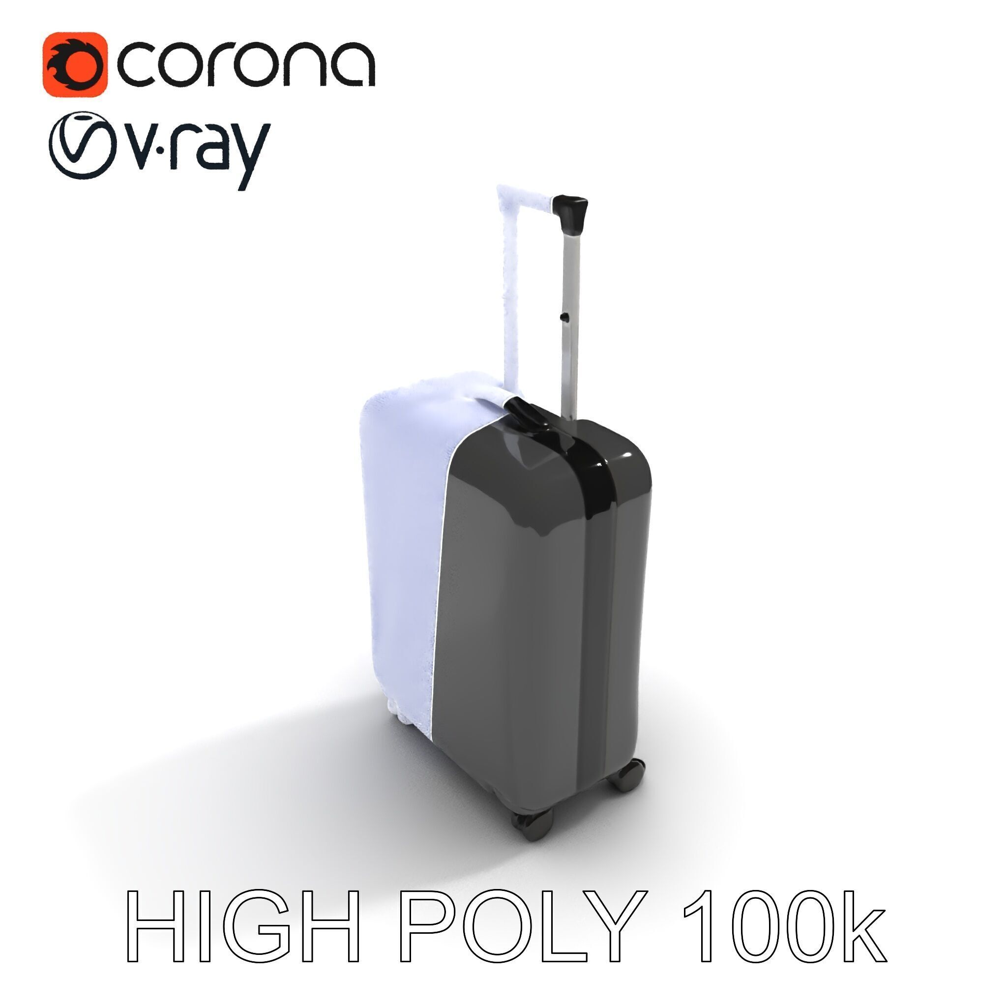 Modern Suitcase D Model Pack Low-poly 3D model_29