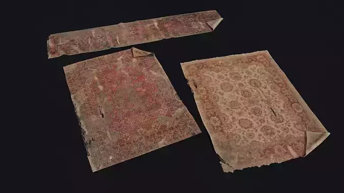 Persian Carpets 4 5 6  Low-poly 3D model