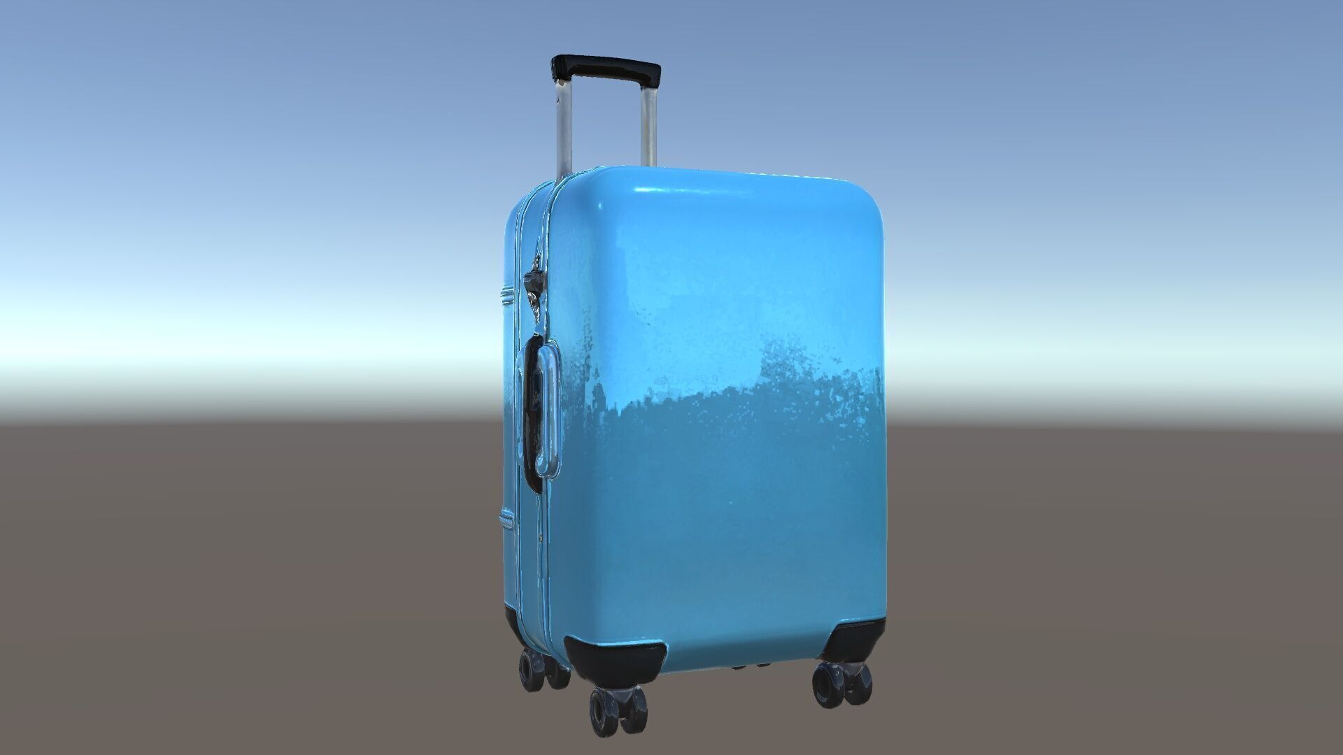Modern Blue Suitcase D Model Pack Low-poly 3D model_6