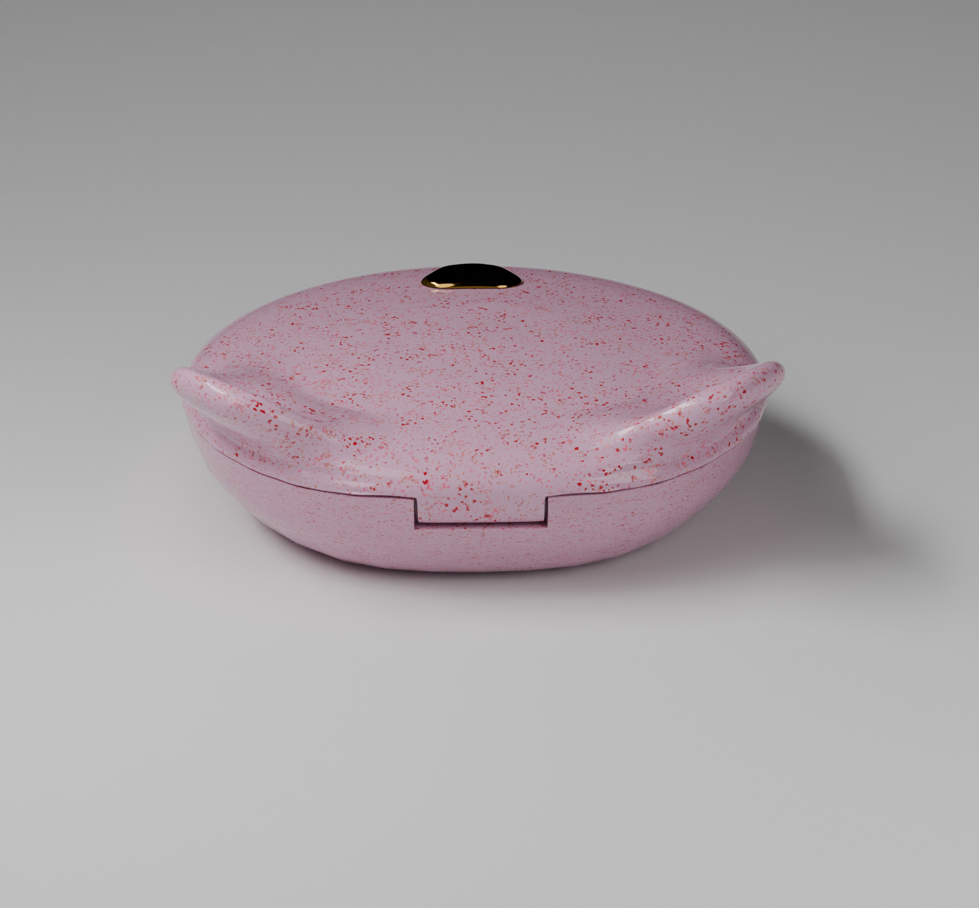 Teddy Bear pressed powder minimalistic package cosmetics 3D model_2